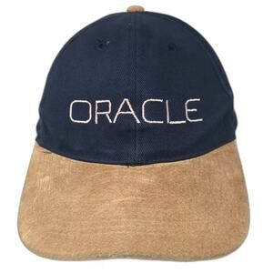 Toppers Oracle Baseball Cap Blue Brown Hat OS Adjustable Embroidered Logo Tech